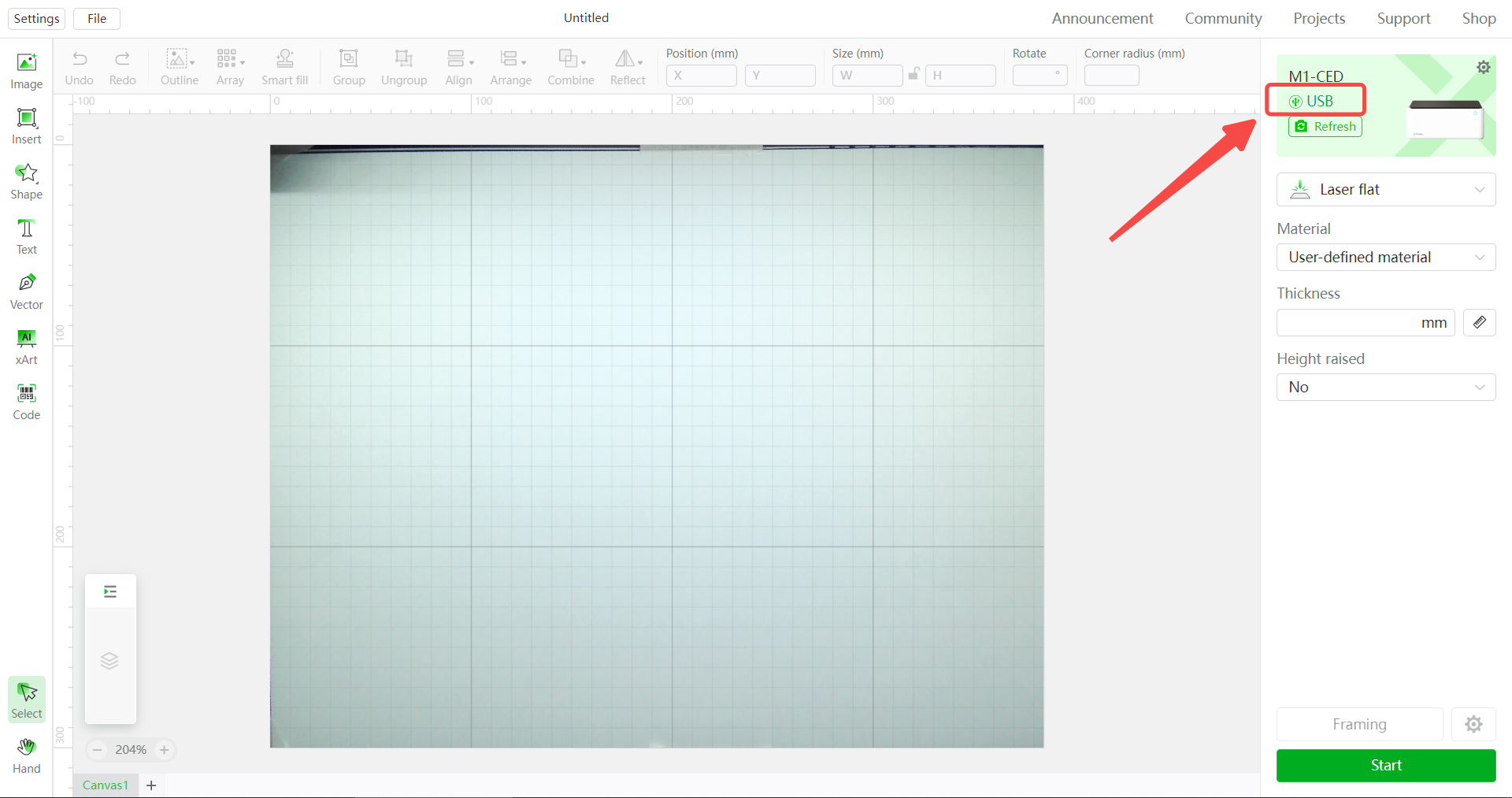 First-Level Calibration for M1 Camera - xTool Support Center